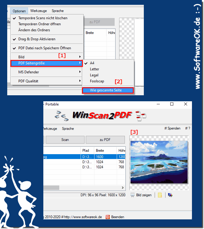 Bilder Zu PDF mit dem richtigem Bild Format bzw Auflösung!
