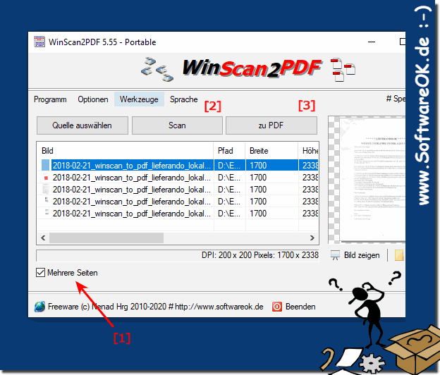 Die Kostenlose Software um Scans Zu PDF auf Windows zu machen!