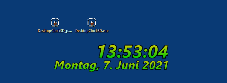 3D Desktop Uhr für MS Windows OS!