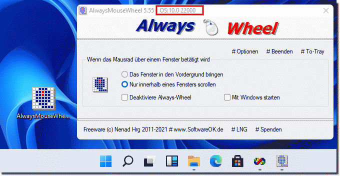 Das Mausrad weiterleitung Tool auf Windows 11 einsetzen!