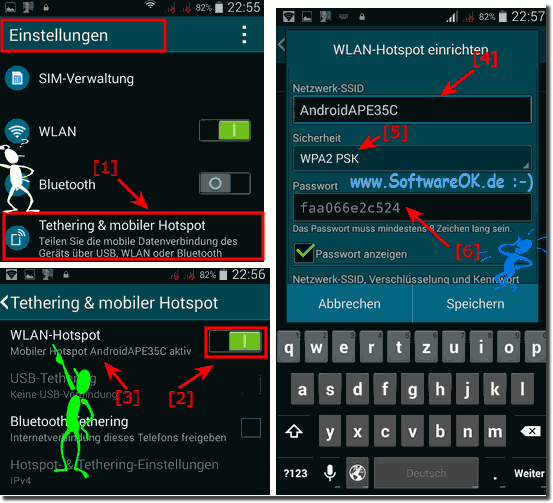 WLAN Mobilen Hotspot AndroidAP Password!