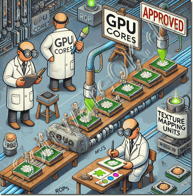 Was machen die Cores, TMUs und ROPs in der GPU welche Aufgaben?