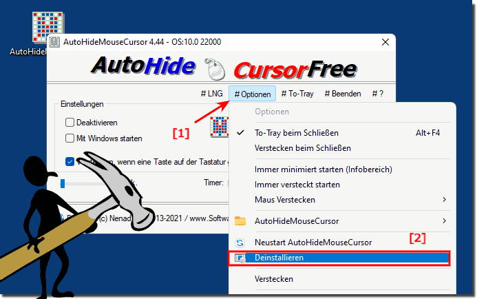 Das Maus Cursor Tool von Windows entfernen!