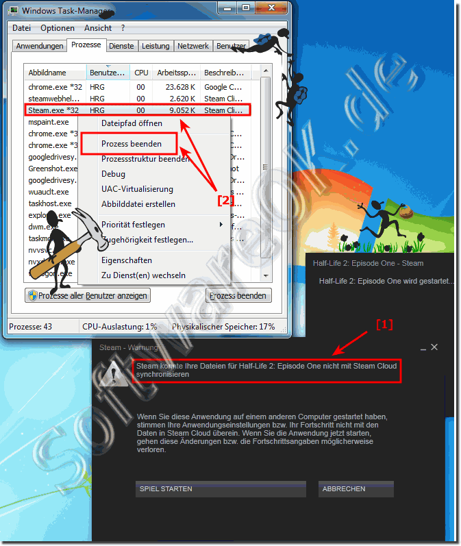 Steam Spiele synchronisieren Steam-Cloud!