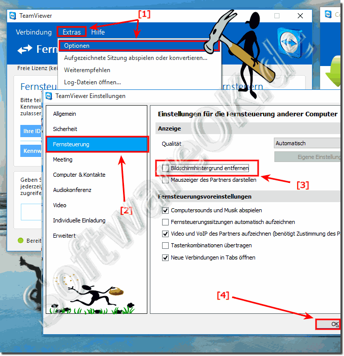TeamViewer Verbindung mir Wallpaper!