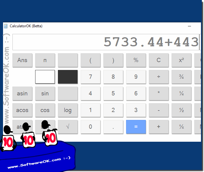 Der Kalkulator / Taschenrechner OK die Alternative auf Windows! 