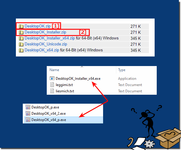Die Richtige Version von DesktopOK für Windows!