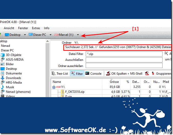 Die schnelle Dateisuche auf einem Externen SSD Laufwerk!