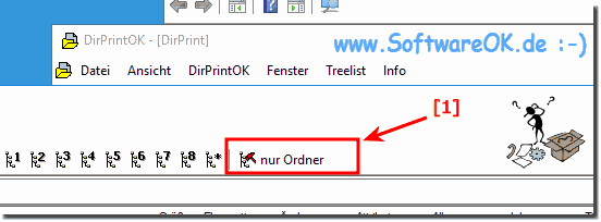 Verzeichnisstruktur Drucken nur Ordner