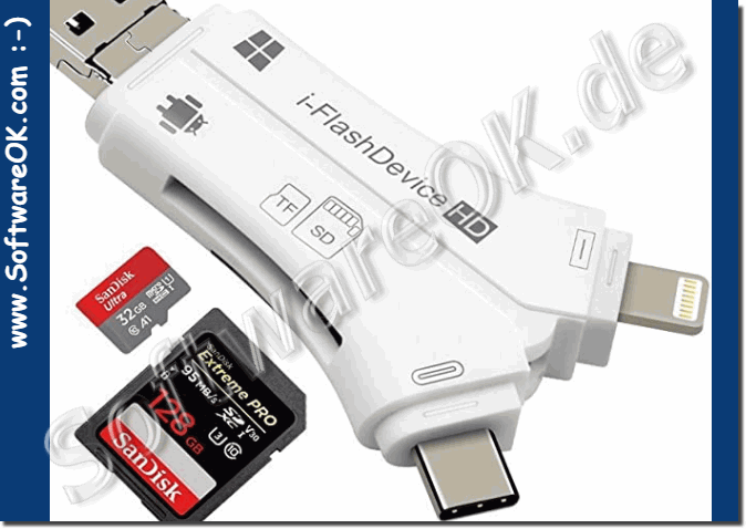 Ein USB 3.0 SD Karten Adapter als Beispiel für Windows und Andrioid!