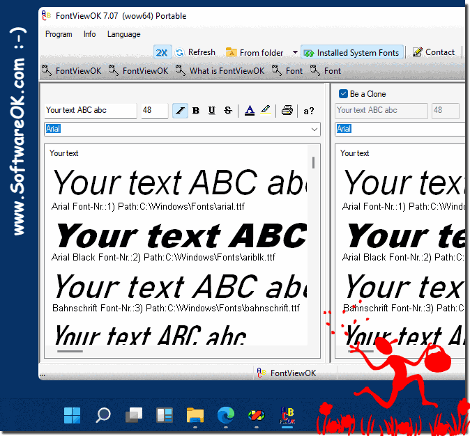 Font View and Compare-Tool unter Windows 11! 