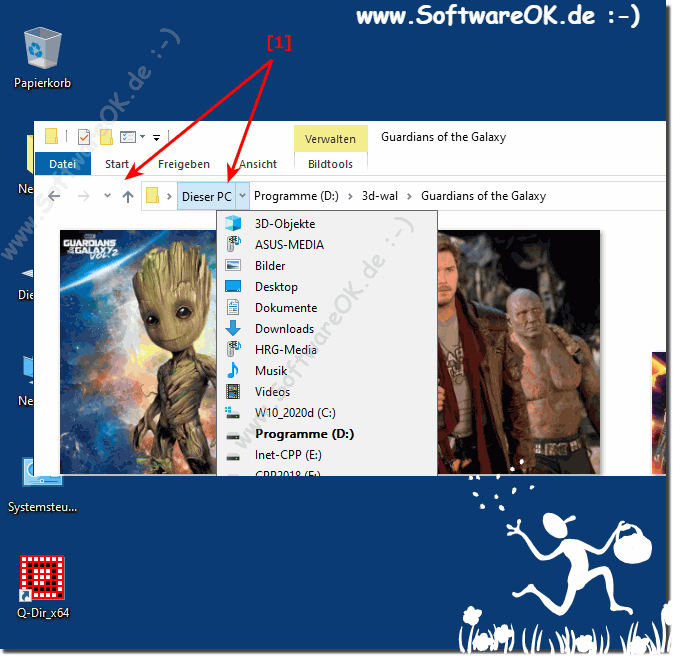 Adressleiste oder Adreszeile im MS Explorer!