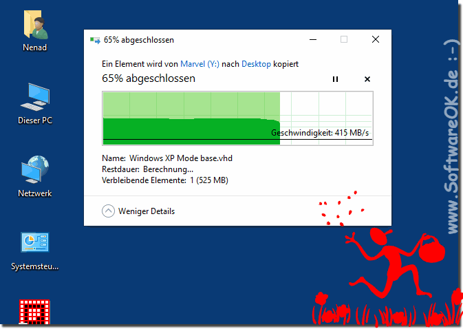 Beispiel Fortschrittsanzeige mit Status und Histogram!