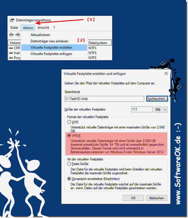 VHDX Datei Erstellen!