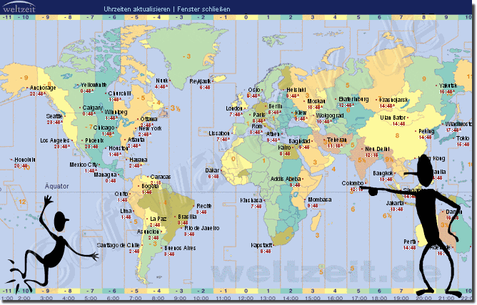 Weltzeit.de Zeitzonenkarte!