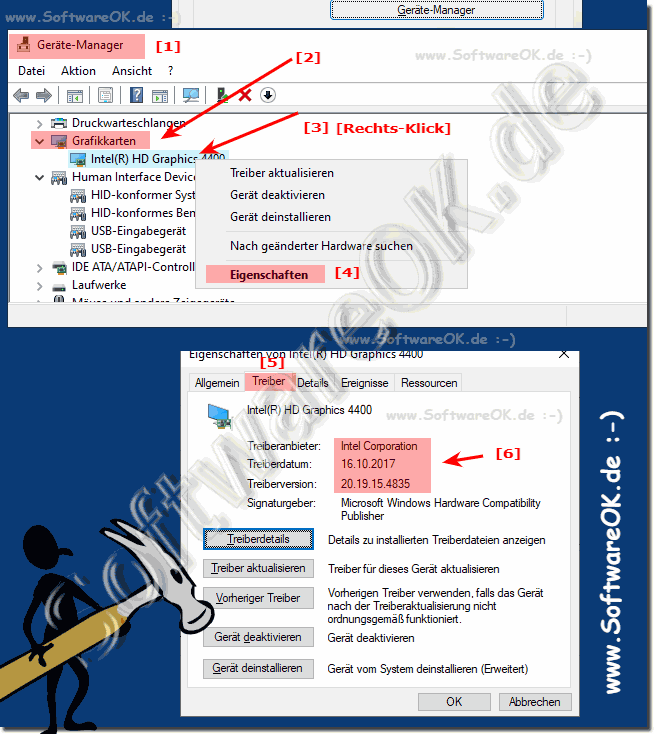 Erkenne der Version und Datum vom Treibers auf allen MS Windows OS!