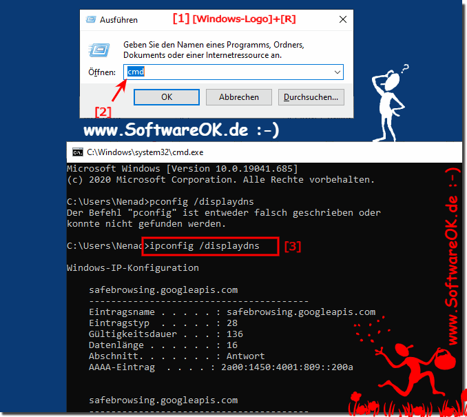 DNS-Cache unter Windows auflisten!