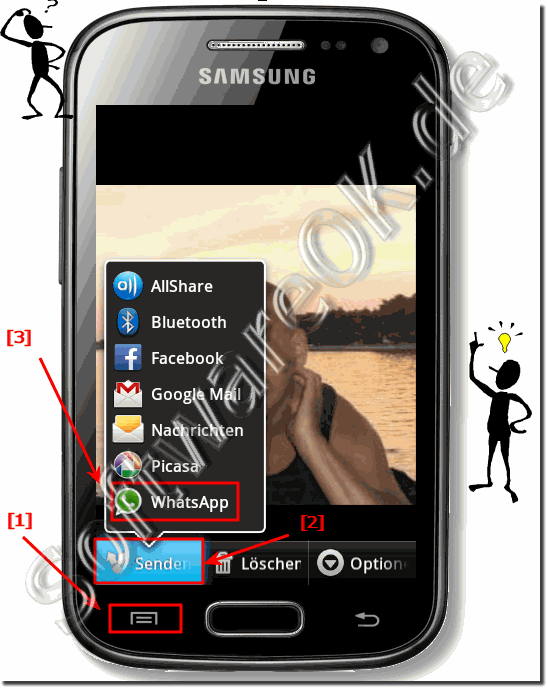 Fotos bzw Bilder mit Whatsapp verschicken!