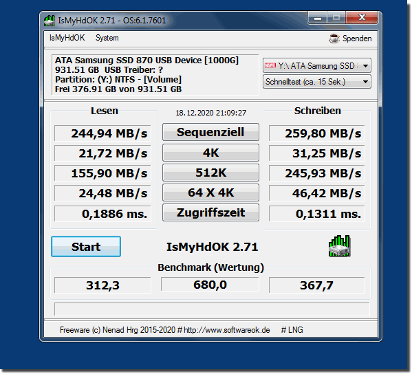 Externe SSD Festplatte Samsung Unter Windows 7!