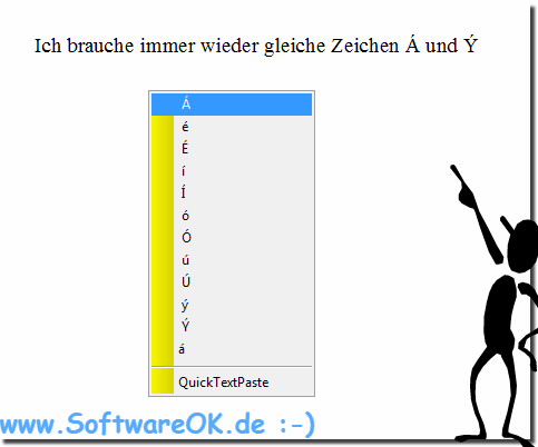 Akzentzeichen / Akzenten via Quick Text Paste!