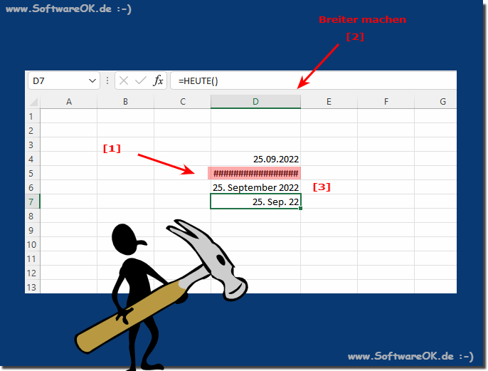 Das Datumsformat Zelle in Excel!