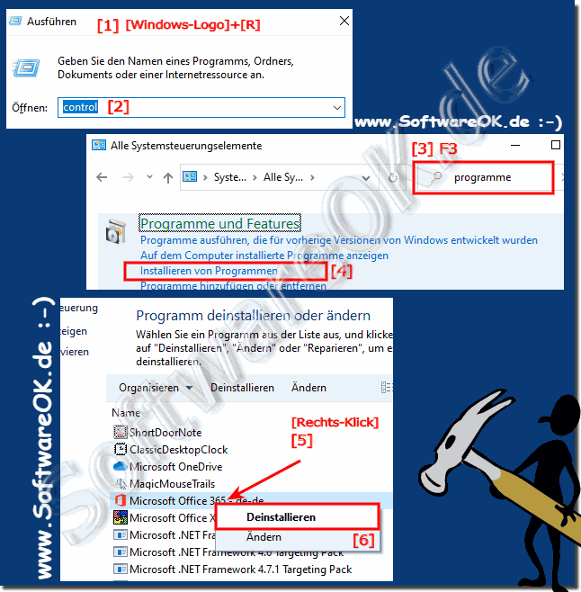 Reparatur von MS-Office durch Neu-Installation!