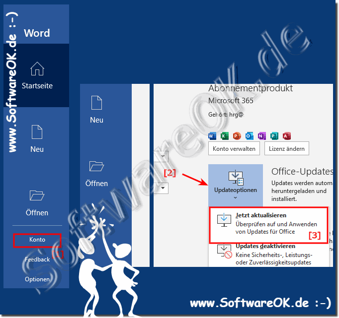 Reparatur von MS-Office durch Office Aktualisierung!