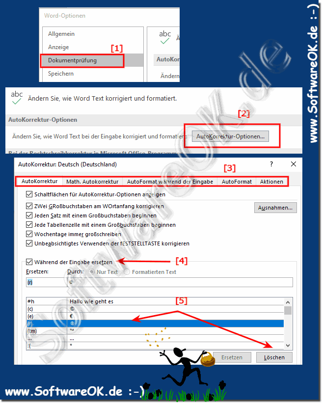 Sonderzeichen und Symbole in MS-Office Autokorrektur ausschalten, anpassen!