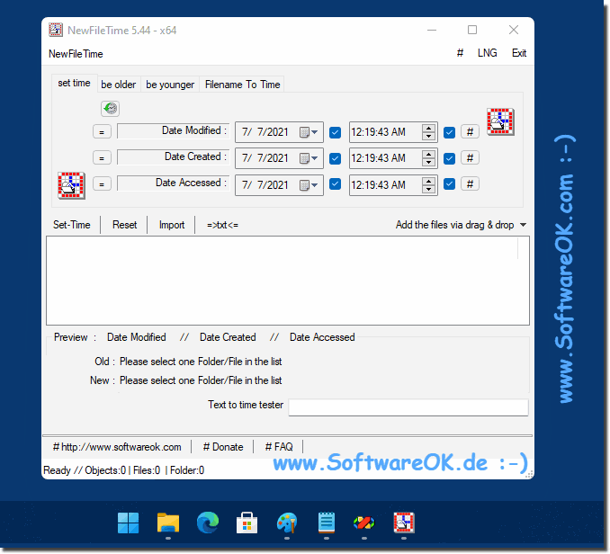 Das Dateizeitänderungstool unter Windows 11 wie unter Windows 10, ...!