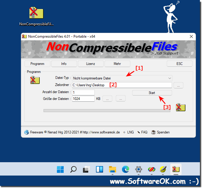 Auf Windows 11 Dateien erstellen die nicht komprimierbar sind!