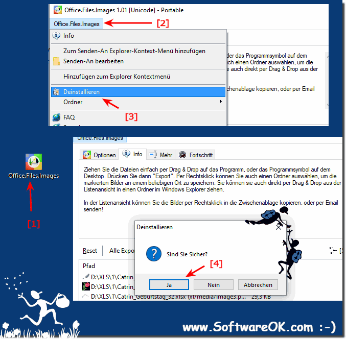 Das Office Bilder auflist Toolvom MS Windows OS entfernen, deinstallieren!