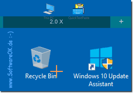 Bildschirmlupe unter Windows 10 bei Vergrößerungsfaktor 2x! 