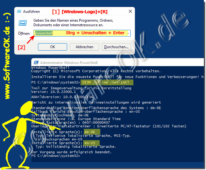 Schnell die Windows Installierten Sprach auflisten!