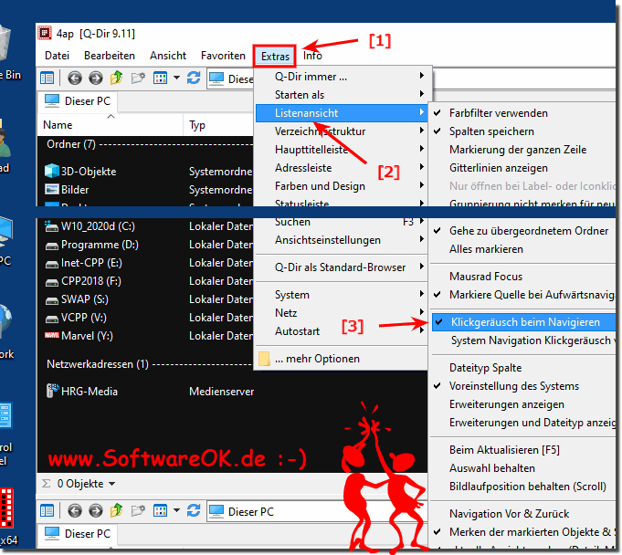 Klick Gerusch bei der Navigation deaktivieren!