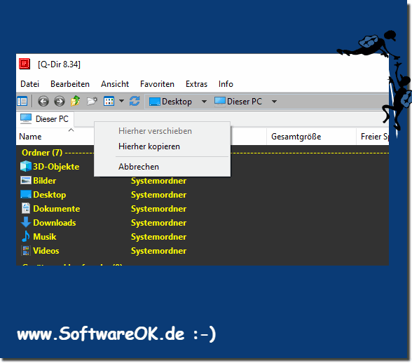 Markierte Ordner und Dateien whrend Explorer Tab einfach mit bernehmen!