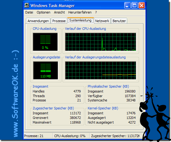 Die Task-Manager anzeige aus Windows XP jetzt auch für Windows 10!