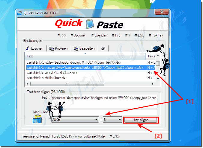 Paste HTML in QuickTextPaste!