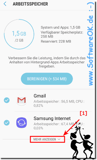 All laufende Anwendungen am Galaxy!