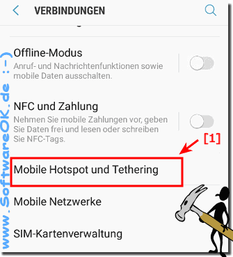 Einstellungen Tethering und mobiler Hotspot Samsung-Galaxy