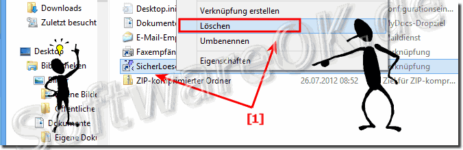 Löschen von Sicher-Löschen aus dem Windows-Explorer-Kontext-Menü!