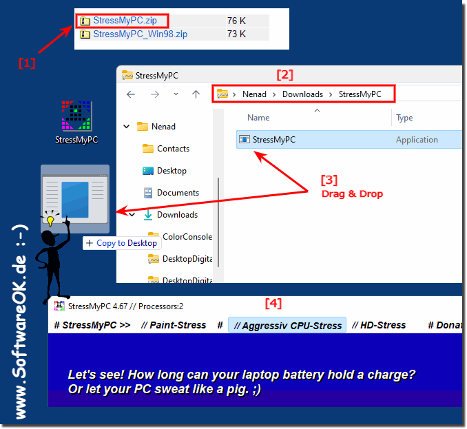 Den Windows 11 PC mit dem  Stress Test Toll belasten!