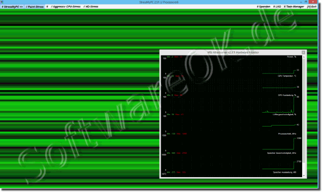 bertaktete Grafikkarte Belastungstest!