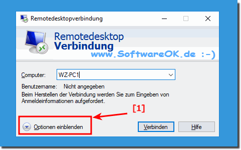 Speichern der Remotedesktop Verbindungseinstellungen!