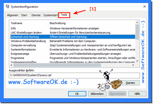 Systemkonfiguration Tools in Windows!