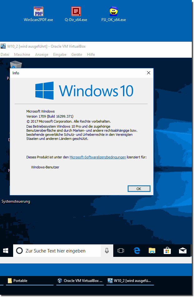 Windows-10 unter Windows-10 in Virtual-Box!