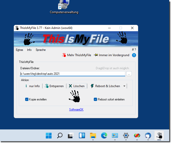 Auf Windows 11 gesperrte Dateien und Ordner weiterhin löschen!