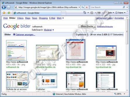 TDSL Test im Internet Browser z.B. Internet-Exploret 7 von Vista