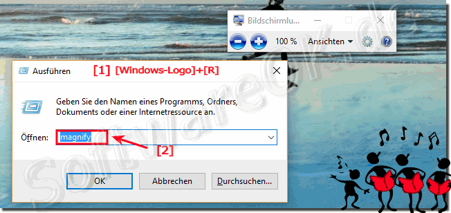 Bildschirmlupe in Windows 10 Ausführen!