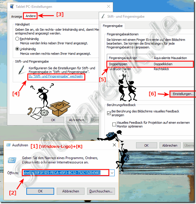 Doppelttippen Einstellungen in Windows-10 ändern!