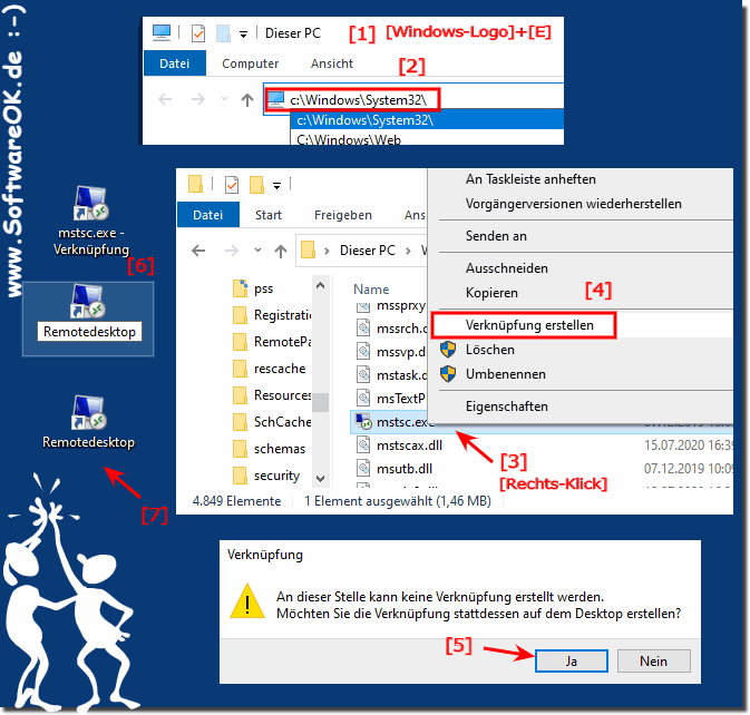 Remote-Desktop-Verbindung am Windows-10 Deskrop!